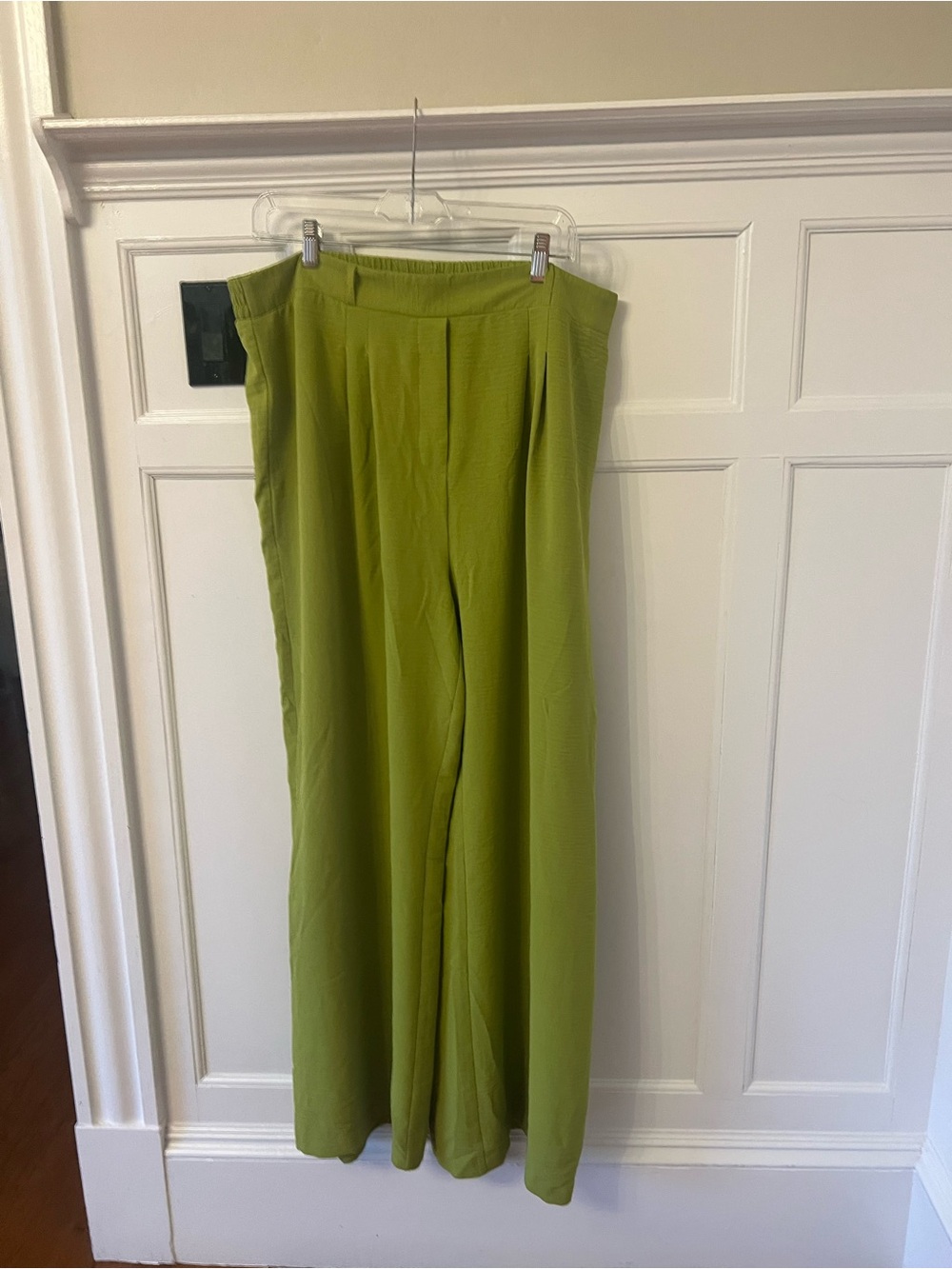 NYC Olive Green Wide-Leg Women's Pants